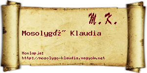 Mosolygó Klaudia névjegykártya